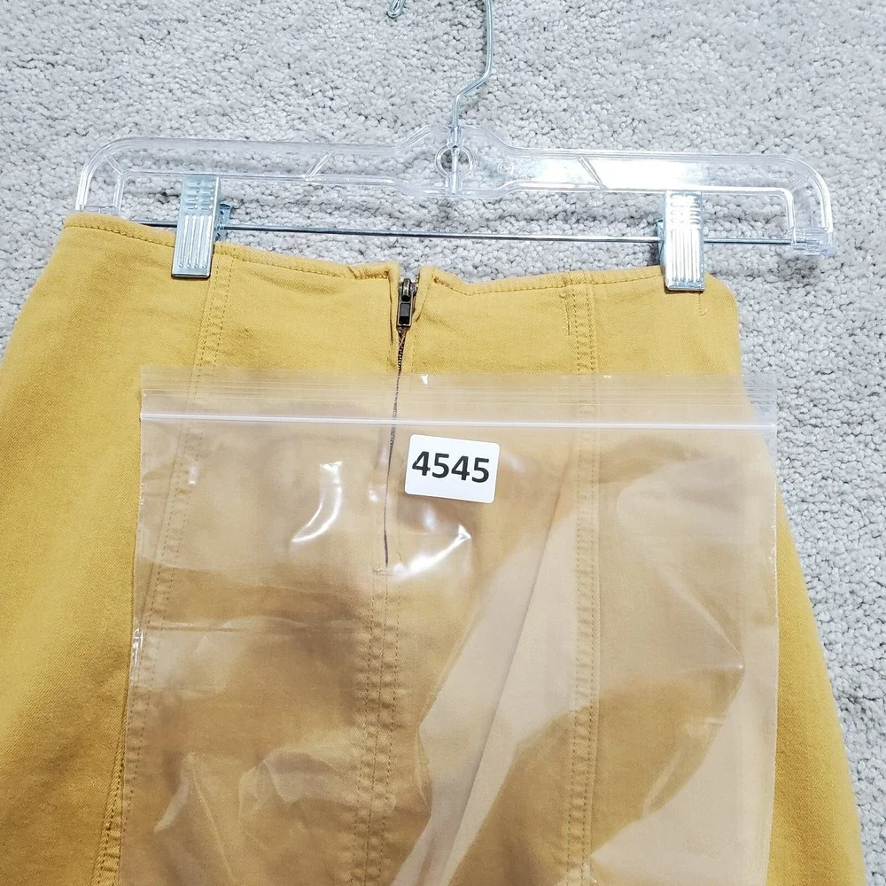 Pacsun Mini Skirt Women's 25 Retro‎ Mustard Cotton Stretch Pockets Performance
